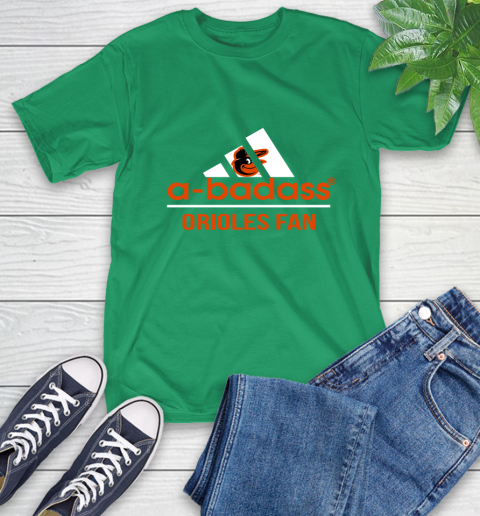 MLB A Badass Baltimore Orioles Fan Adidas Baseball Sports T-Shirt 7