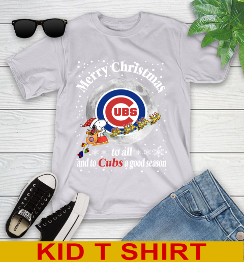 Chicago Cubs Merry Christmas To All And To Cubs A Good Season MLB Baseball Sports Youth T-Shirt 4