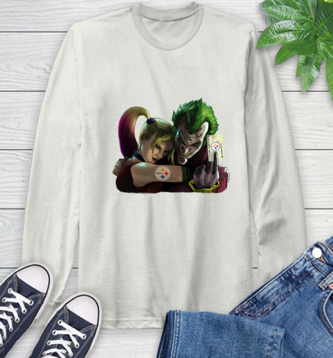 Pittsburgh Steelers NFL Football Joker Harley Quinn Suicide Squad Long Sleeve T-Shirt 12