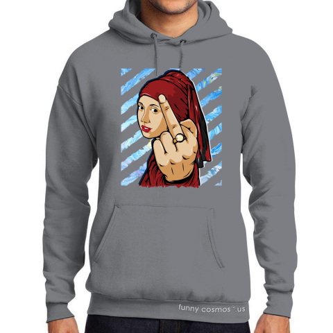 Air Jordan 13 Bred Matching Sneaker Tshirt The Girl With The Pearl Earing Middle Finger Red and Black Jordan Shirt