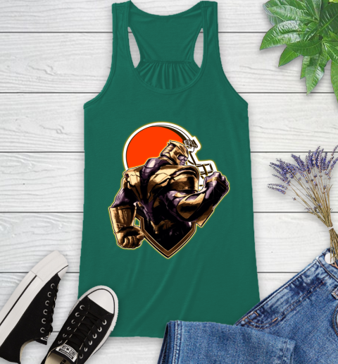 NFL Thanos Avengers Endgame Football Sports Cleveland Browns Racerback Tank 7