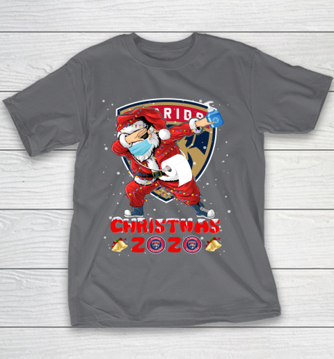 Florida Panthers Funny Santa Claus Dabbing Christmas 2020 NHL Youth T-Shirt 5