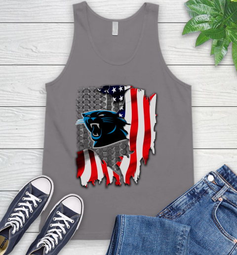 Carolina Panthers NFL Football American Flag Tank Top - Image 7