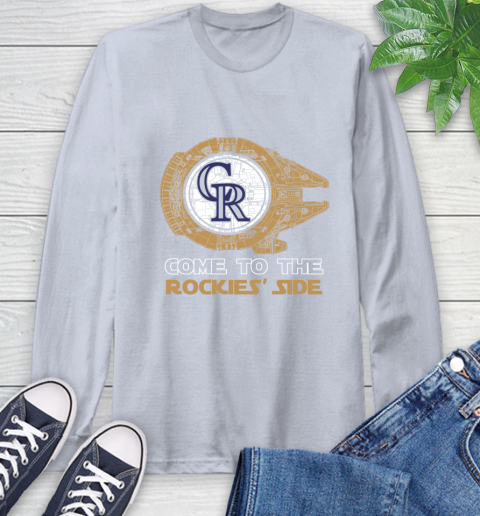 MLB Come To The Colorado Rockies Side Star Wars Baseball Sports Long Sleeve T-Shirt 6