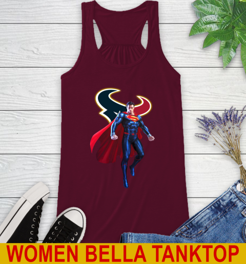 NFL Superman DC Sports Football Houston Texans Racerback Tank 3