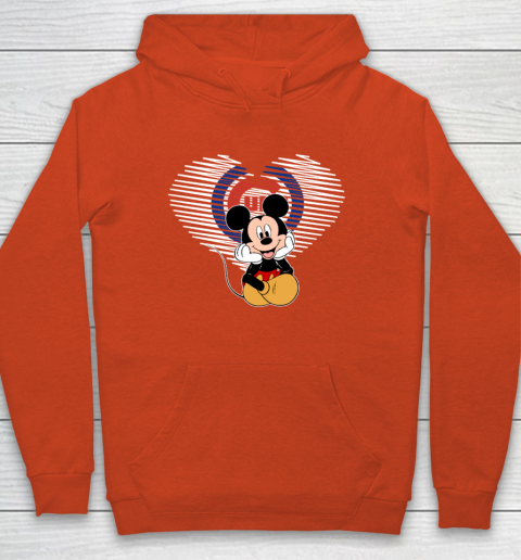 MLB Chicago Cubs The Heart Mickey Mouse Disney Baseball Youth Hoodie 3