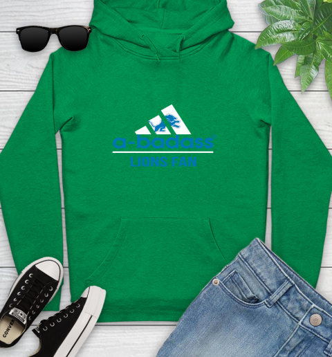 NFL A Badass Detroit Lions Fan Adidas Football Sports Youth Hoodie 9