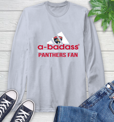 NHL A Badass Florida Panthers Fan Adidas Hockey Sports Long Sleeve T-Shirt 6