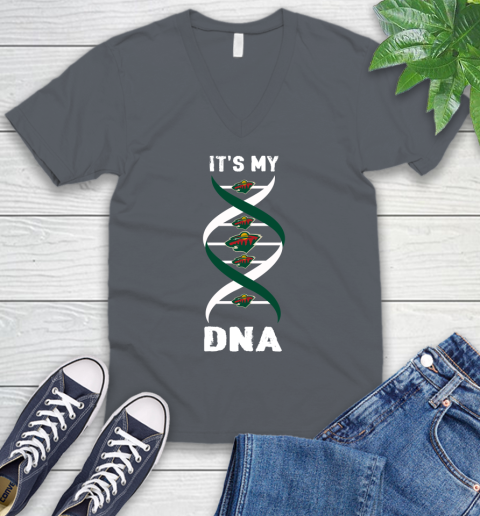 Minnesota Wild NHL Hockey It's My DNA Sports V-Neck T-Shirt 4