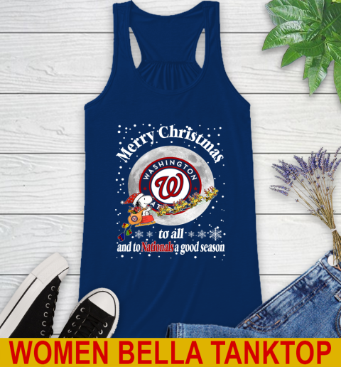 Washington Nationals Merry Christmas To All And To Nationals A Good Season MLB Baseball Sports Racerback Tank - Image 8