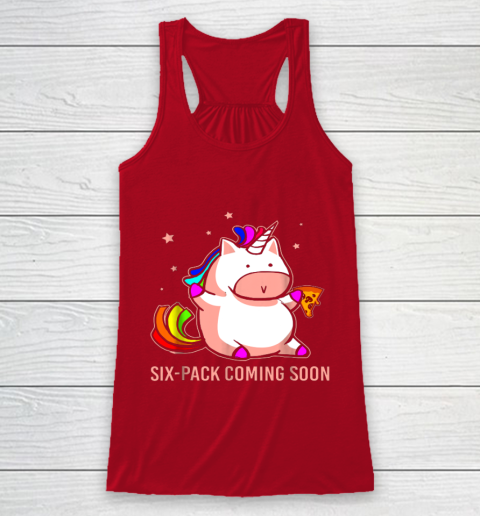 Unicorn Six Pack Funny Cute Shirt Coming Soon Fat Unicorn Racerback Tank 4