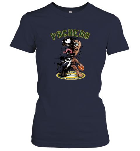 NFL Green Bay Packers Football Venom Groot Guardians Of The Galaxy NCo5XVzrn7j ladies t shirt 20 95 151514 front navy