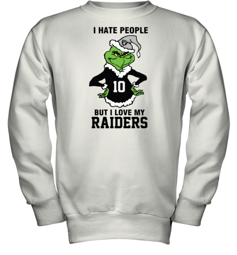I Hate People But I Love My Raiders Las Vegas Raiders NFL Teams Youth Sweatshirt