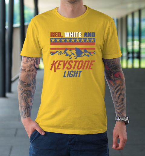 Red White And Keystone Light 4th Of July T-Shirt 4