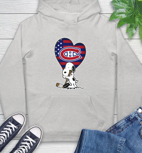 Montreal Canadiens NHL Hockey The Peanuts Movie Adorable Snoopy Hoodie