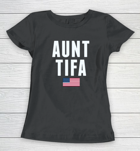 Aunt Tifa American Flag T Shirt Women's T-Shirt