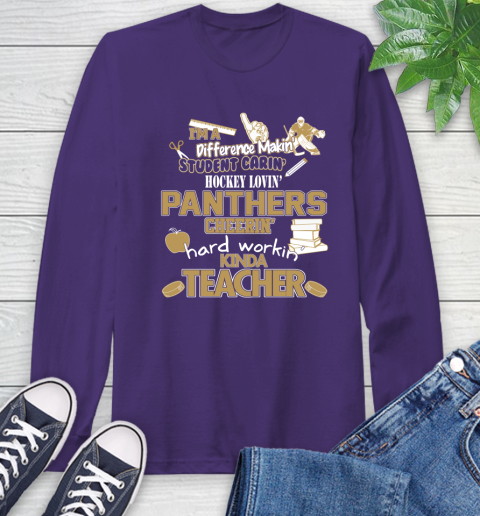 Florida Panthers NHL I'm A Difference Making Student Caring Hockey Loving Kinda Teacher Long Sleeve T-Shirt 5