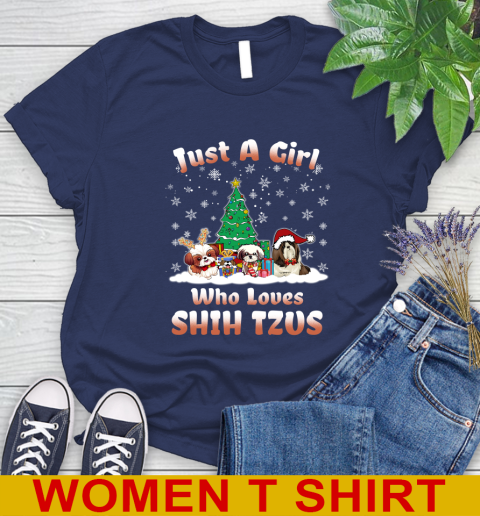 Christmas Just a girl who love shih tzus dog pet lover 237