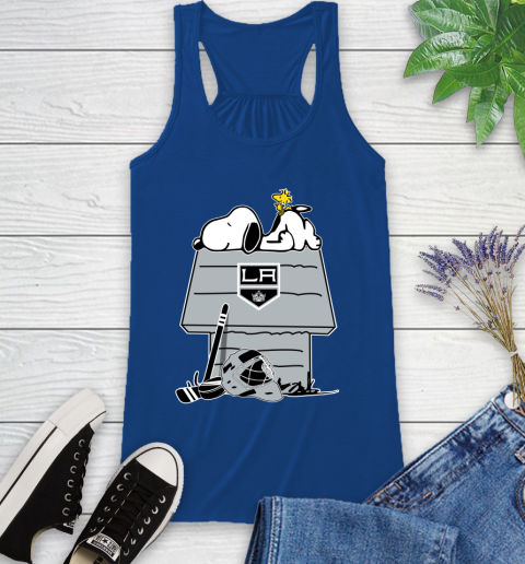 Los Angeles Kings NHL Hockey Snoopy Woodstock The Peanuts Movie Racerback Tank 9