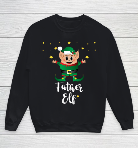 Father's Day Funny Gift Ideas Apparel  Father Elf Squad  Elves Xmas Christmas Group Outfits T Shir Youth Sweatshirt