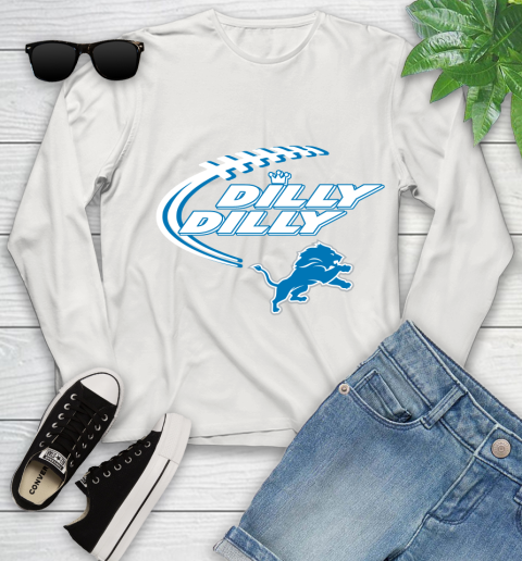 NFL Detroit Lions Dilly Dilly Football Sports Youth Long Sleeve 12