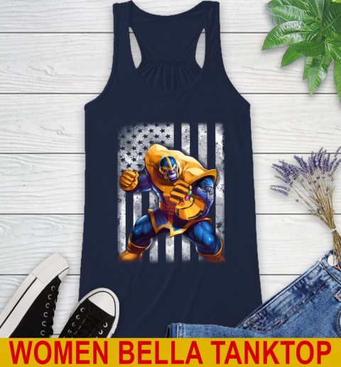 MLB Baseball Colorado Rockies Thanos Marvel American Flag Shirt Racerback Tank 9
