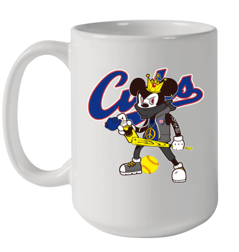 Chicago Cubs MLB Baseball Mickey Peace Sign Sports Ceramic Mug 15oz