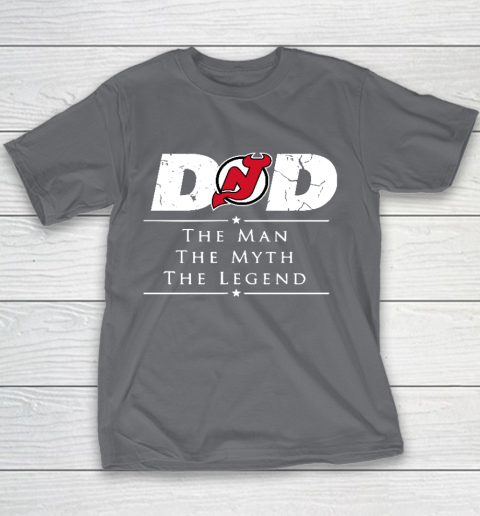 New Jersey Devils NHL Ice Hockey Dad The Man The Myth The Legend Youth T-Shirt 5