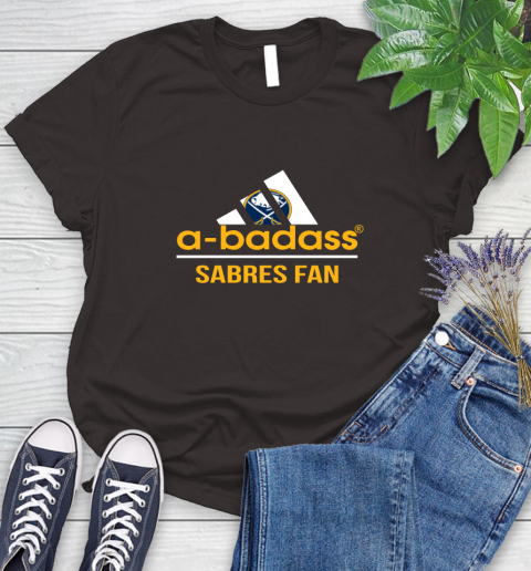 NHL A Badass Buffalo Sabres Fan Adidas Hockey Sports Women's T-Shirt 11