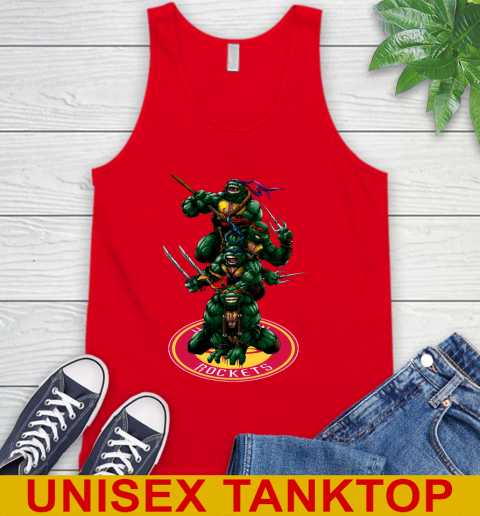NBA Basketball Houston Rockets Teenage Mutant Ninja Turtles Shirt Tank Top 6