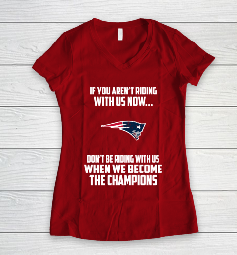 NFL New England Patriots Football We Become The Champions Women's V-Neck T-Shirt 8