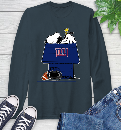 New York Giants NFL Football Snoopy Woodstock The Peanuts Movie Long Sleeve T-Shirt 8