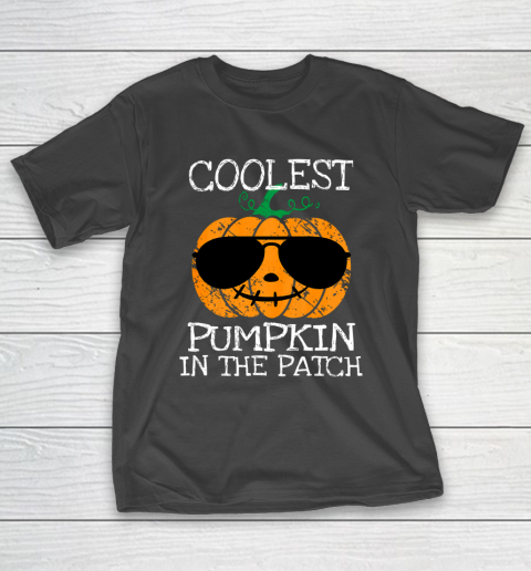 Kids Coolest Pumpkin In The Patch Halloween Costume Boys Girls T-Shirt