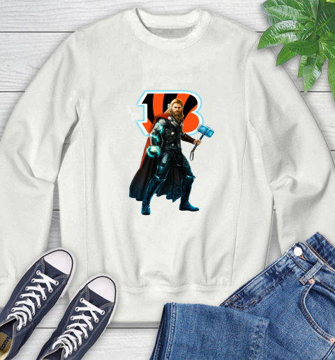 NFL Thor Avengers Endgame Football Cincinnati Bengals Sweatshirt
