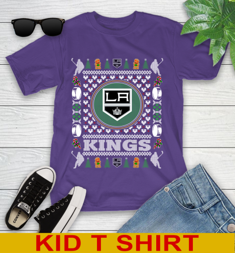 Los Angeles Kings Merry Christmas NHL Hockey Loyal Fan Youth T-Shirt 3