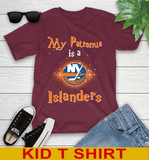 NHL Hockey Harry Potter My Patronus Is A New York Islanders Youth T-Shirt 5