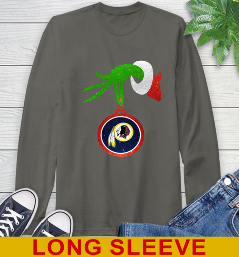 Washington Redskins Grinch Merry Christmas NFL Football Long Sleeve T-Shirt 8