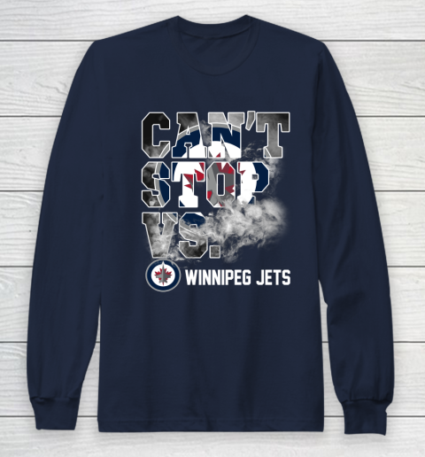 NHL Winnipeg Jets Hockey Can't Stop Vs Long Sleeve T-Shirt 2