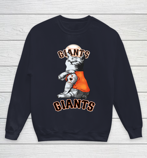 MLB Baseball My Cat Loves San Francisco Giants Youth Sweatshirt 2