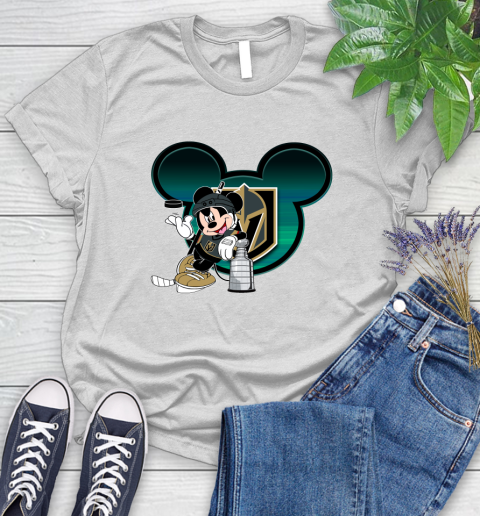 NHL Vegas Golden Knights Stanley Cup Mickey Mouse Disney Hockey T Shirt Women's T-Shirt