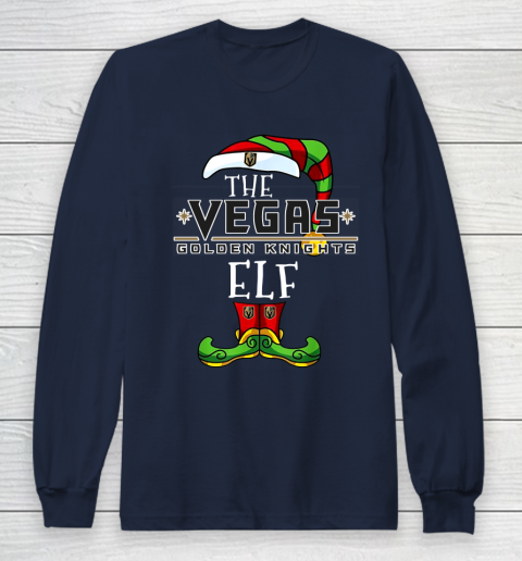 Vegas Golden Knights Christmas ELF Funny NHL Long Sleeve T-Shirt 2