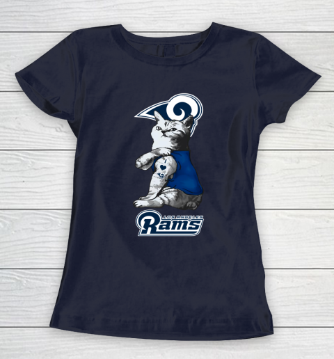 NFL Football My Cat Loves Los Angeles Rams Women's T-Shirt 2