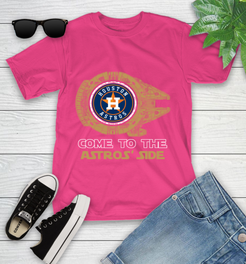 MLB Come To The Houston Astros Side Star Wars Baseball Sports Youth T-Shirt 11
