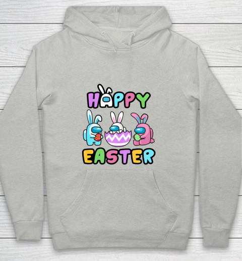 Among Us Game Shirt Bunny Kinda Sus Among Sus Us Cute Eggs Happy Easter Day Youth Hoodie