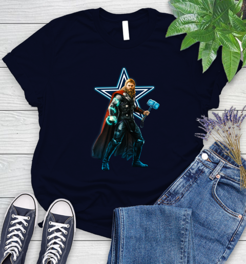 NFL Thor Avengers Endgame Football Dallas owboys Women's T-Shirt 3