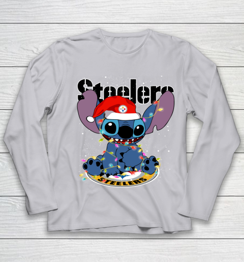 Pittsburgh Steelers NFL Football noel stitch Christmas Youth Long Sleeve 3