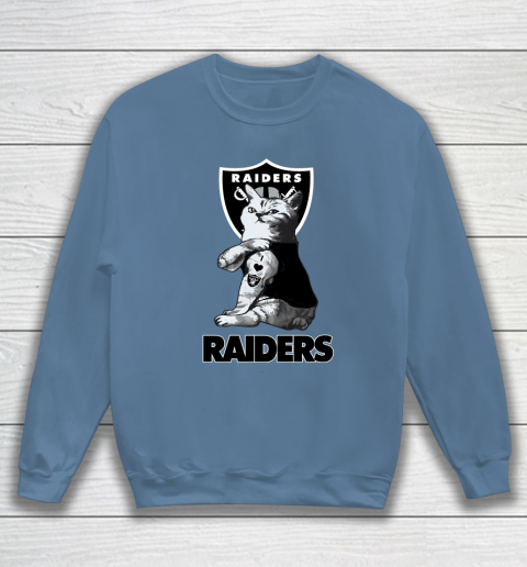 NFL Football My Cat Loves Oakland Raiders Sweatshirt 6