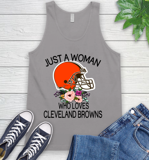NFL Just A Woman Who Loves Cleveland Browns Football Sports Tank Top 2