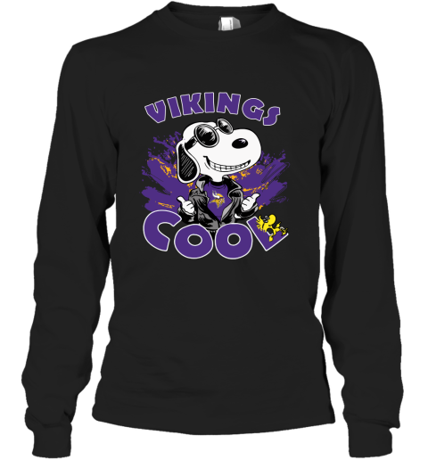 Minnesota Vikings Snoopy Joe Cool We're Awesome Long Sleeve T-Shirt