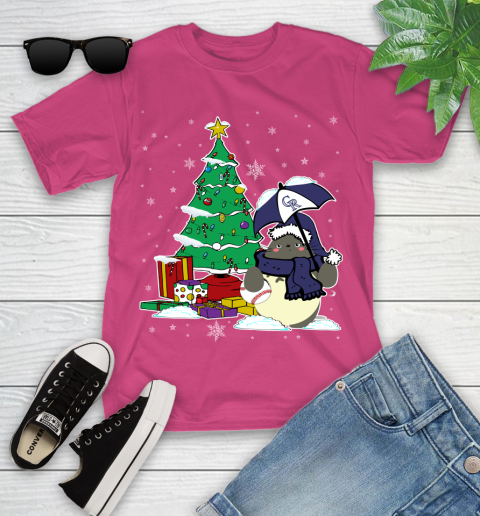 Colorado Rockies MLB Baseball Cute Tonari No Totoro Christmas Sports Youth T-Shirt 11